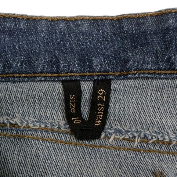 Nine West Flared Jeans Size 10 Womens Blue High Mid Stretch Measures 31 x 31 - Picture 8 of 11